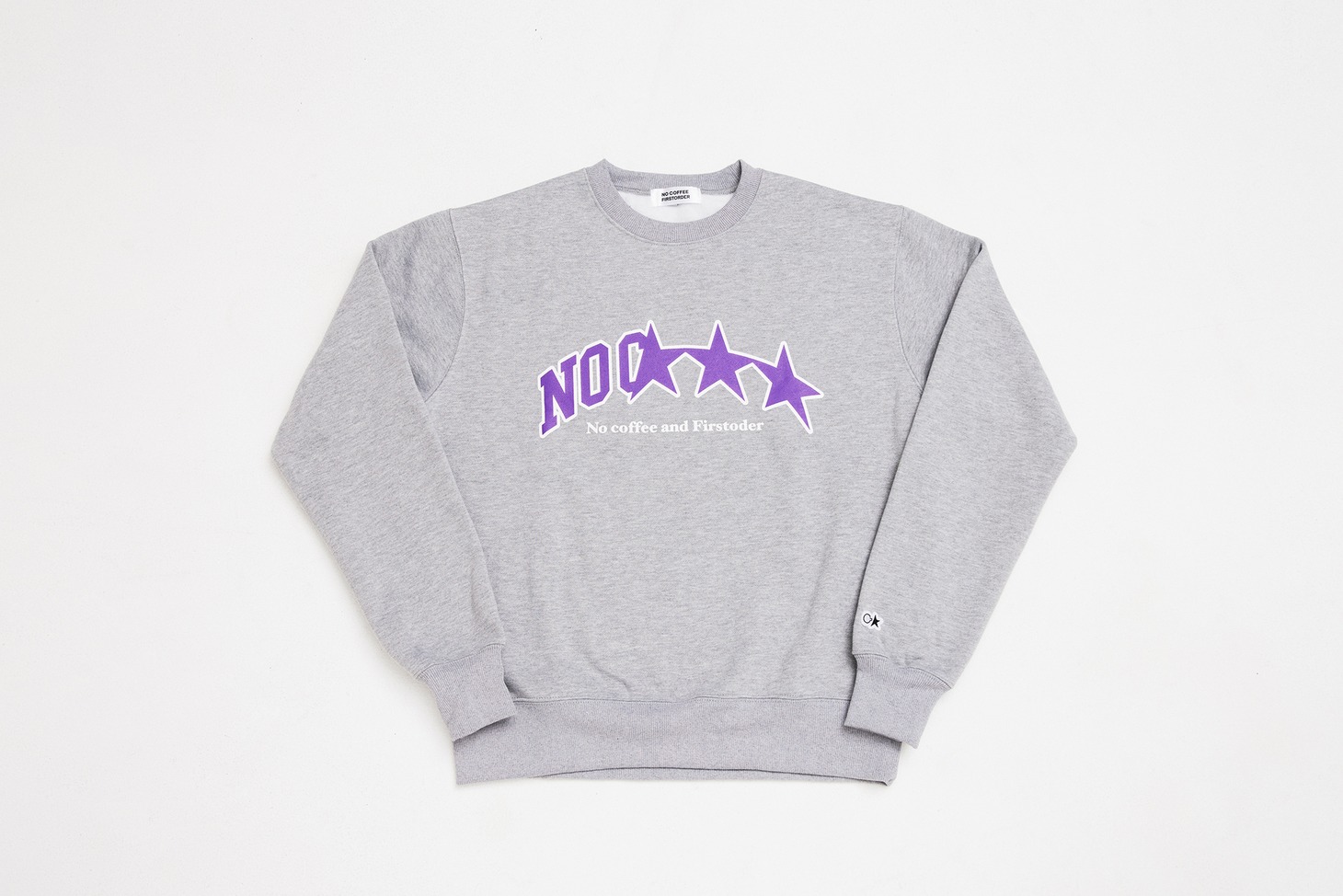 「NO COFFEE × FIRSTORDER CREW SWEAT SHIRTS（GRAY）」表面