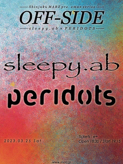 「OFF-SIDE sleepy.ab × PERIDOTS」フライヤー画像