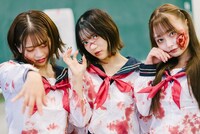 JamsCollection「アンデッド・ラブストーリー」MV撮影時のオフショット。