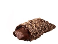 日本マクドナルド「とろけるホットパイ」の「ベルギーショコラパイ」ビジュアル。