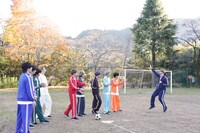 キックベースの助っ人・田原マネージャーの登場シーン。