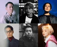上段左からXTAL、白濱亜嵐、DÉ DÉ MOUSE、下段左からtofubeats、Neetz、安本彩花。