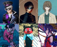 上段左から＿＿（アンダーバー）、超学生、ツミキ。下段左からなとり、ぼっちぼろまる、理芽。