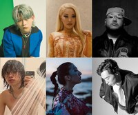 上段左からedhiii boi、Elle Teresa、C.O.S.A.、Ryohu（KANDYTOWN）、春ねむり、Jeter。