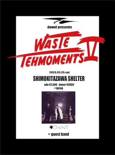 「downt presents "Waste The Moments"」告知ビジュアル