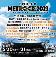 「TOKYO METROPOLITAN ROCK FESTIVAL 2023」出演アーティスト