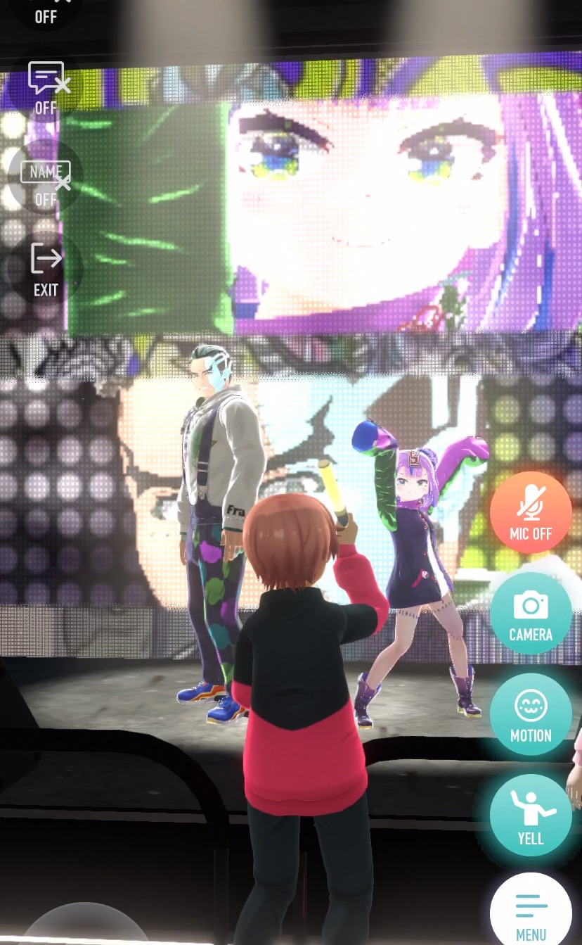 「virtual reality mini live 01 BOOGEY VOXX」の様子。