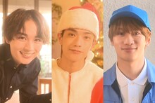 左から大西流星、高橋恭平、藤原丈一郎。 (c)フジテレビ