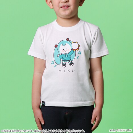 「初音ミク ぴあぷろきっず！Tシャツ（はつねみく）」 子供着用イメージ