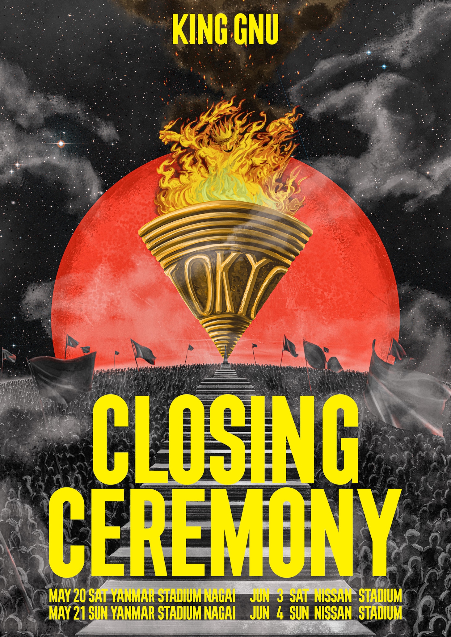 「King Gnu Stadium Live Tour 2023 CLOSING CEREMONY」キービジュアル
