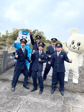 キュウソネコカミとネズミくん、和歌山県警シンボルマスコットのきしゅう君。
