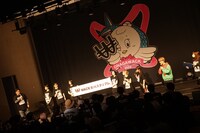 「WACK女川スタジアム」名称発表の様子。