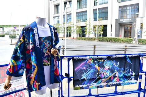 「初音ミク JAPAN TOUR 2023 ～THUNDERBOLT～」物販ブースの様子。(c)CFM/(c)SEGA