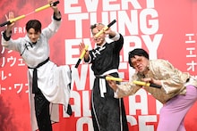 左から佐藤景瑚、與那城奨、くっきー！（野性爆弾）