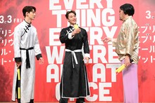 左から佐藤景瑚、與那城奨、くっきー！（野性爆弾）