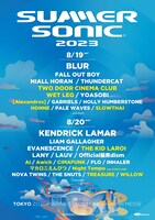 「SUMMER SONIC 2023」の「TOKYO」出演者一覧。
