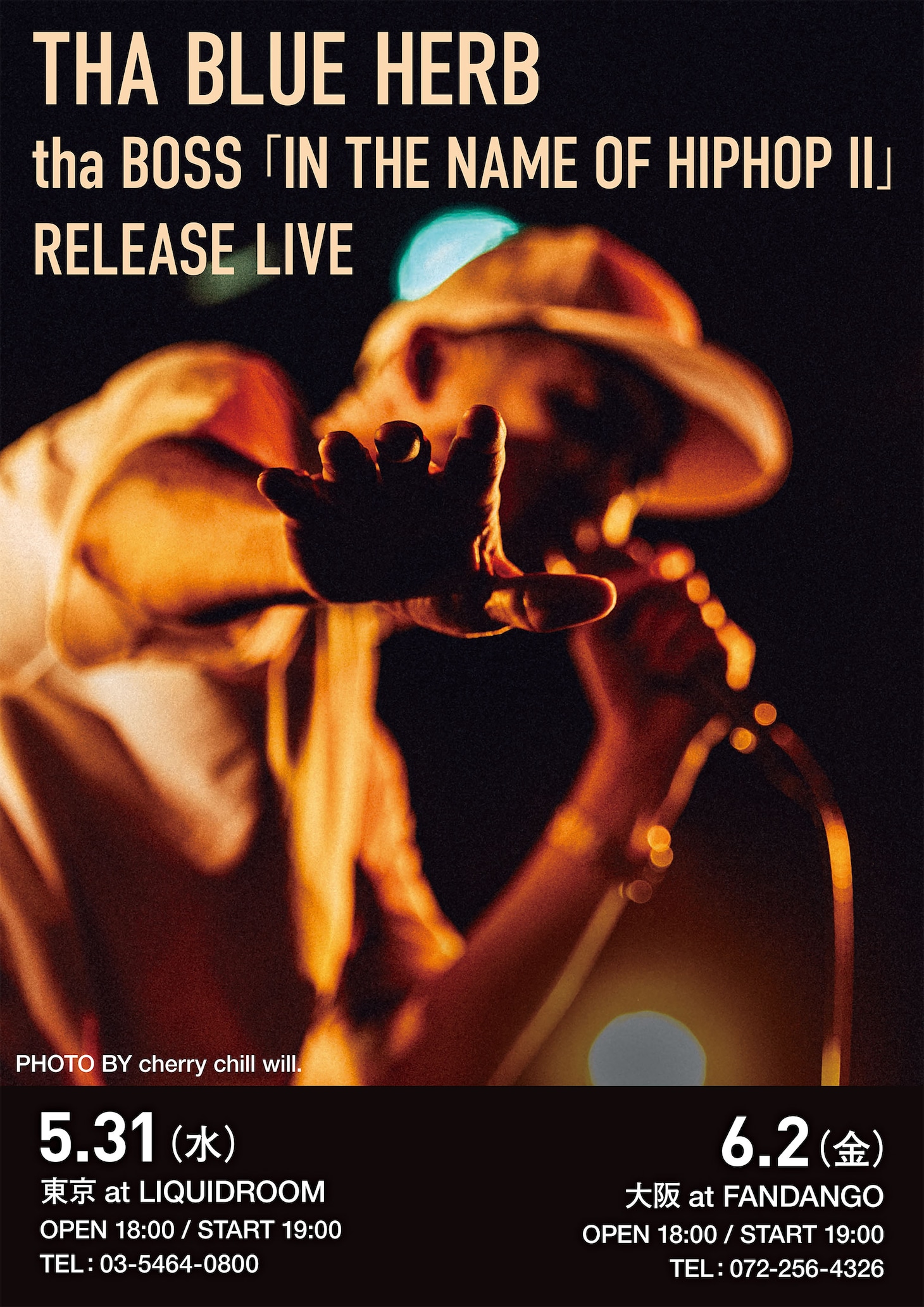 tha BOSS「IN THE NAME OF HIPHOP II」 RELEASE LIVE告知ビジュアル