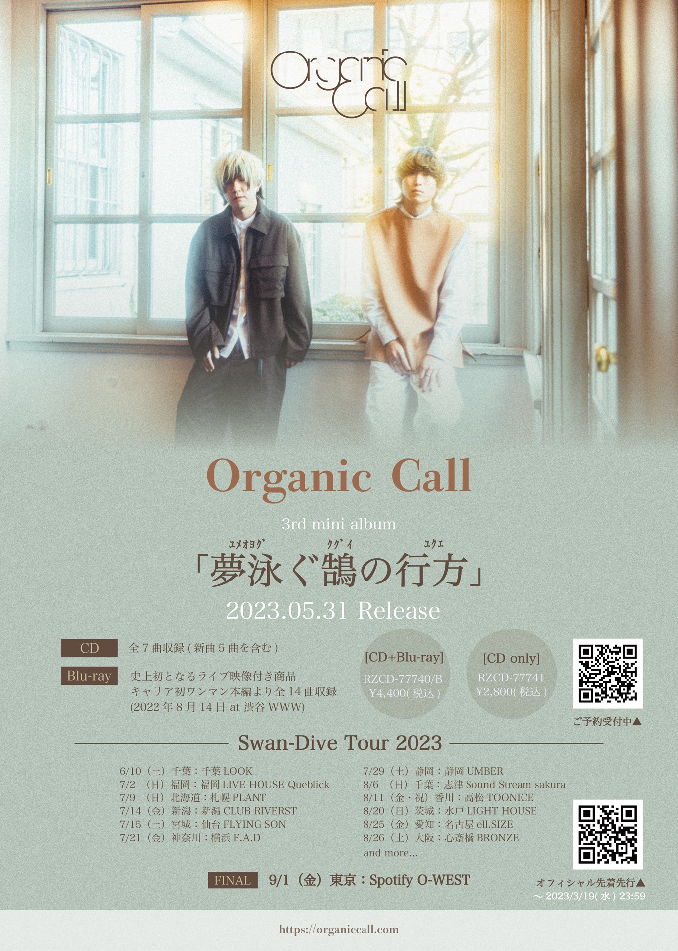 Organic Call「夢泳ぐ鵠の行方」フライヤー