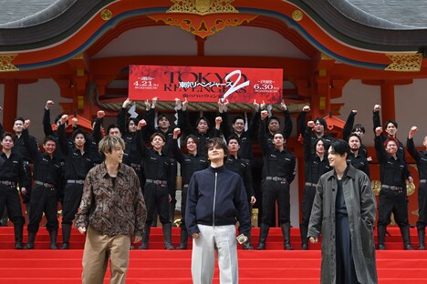 映画「東京リベンジャーズ2 血のハロウィン編 -運命- / -決戦-」決起集会イベントの様子。