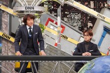 左から堀内健（ネプチューン）、高橋恭平（なにわ男子）。(c)フジテレビ