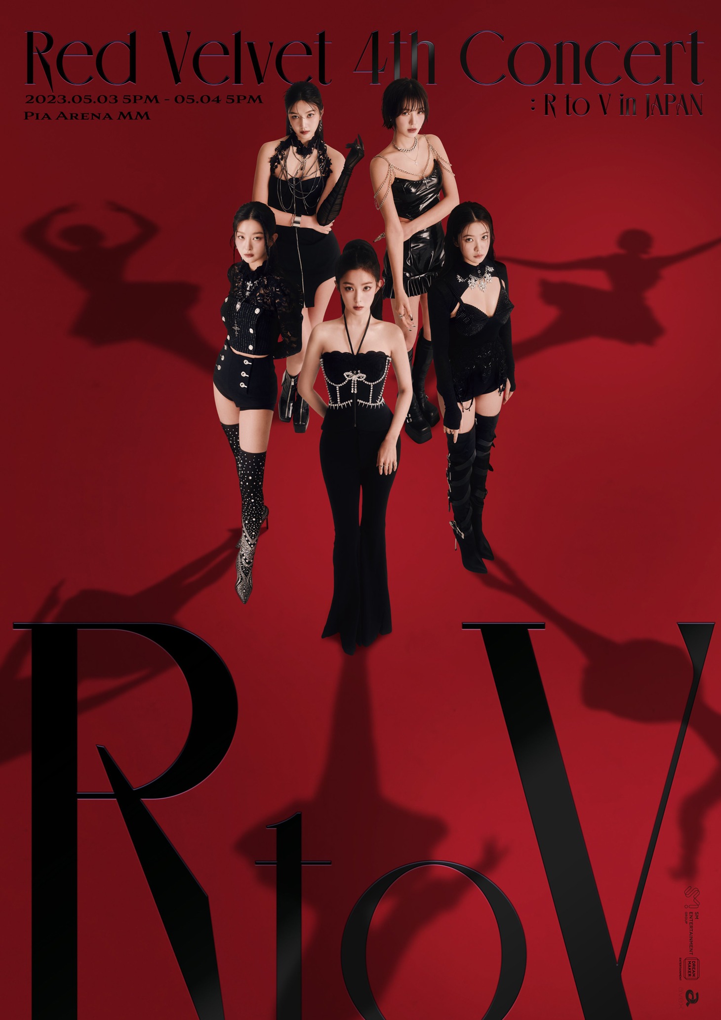 「Red Velvet 4th Concert : R to V in JAPAN」ビジュアル。
