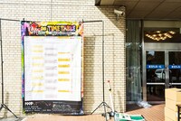 会場入口に貼り出された「ホ。フェス'23」のタイムテーブル。