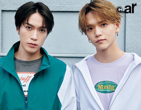 藤原樹（THE RAMPAGE from EXILE TRIBE）と中島颯太（FANTASTICS from EXILE TRIBE）。