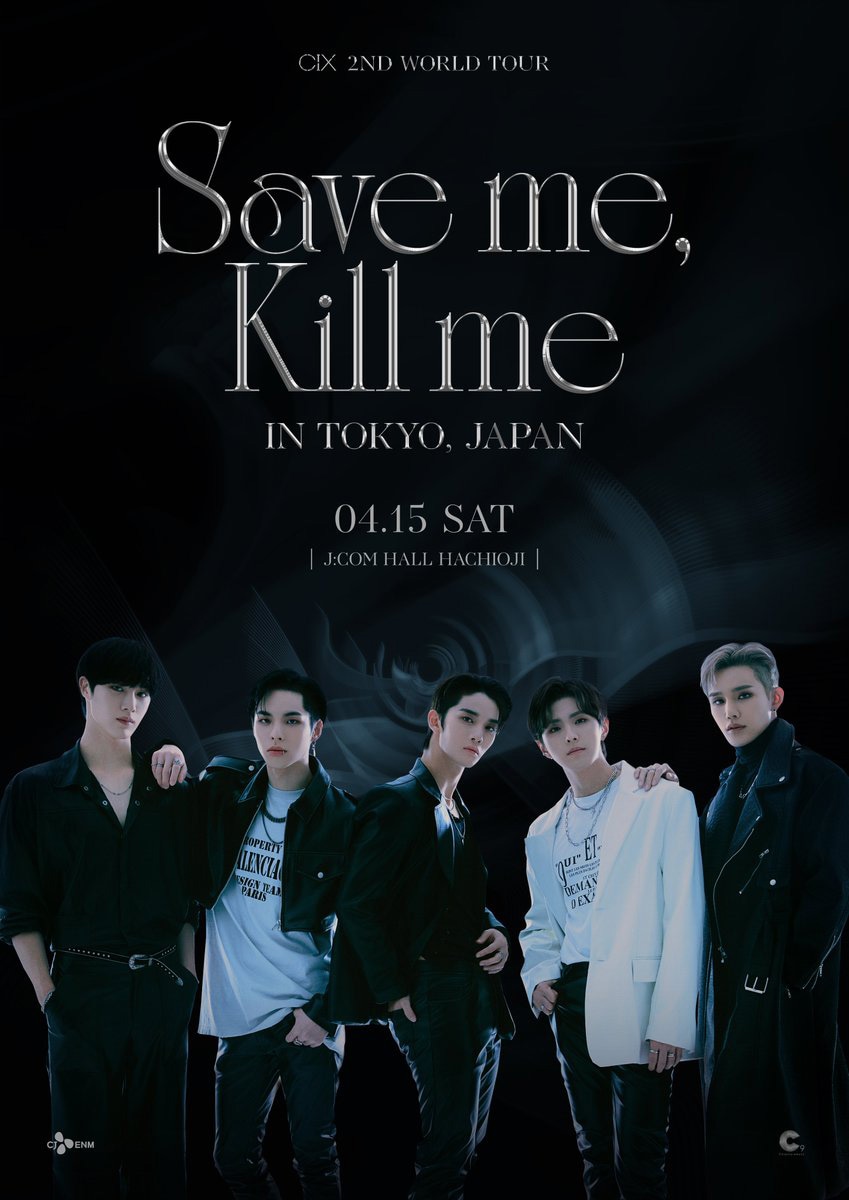 「CIX 2nd WORLD TOUR［Save me, Kill me］IN JAPAN」東京公演告知ビジュアル