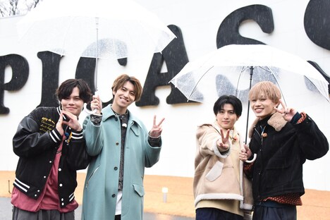 左からカイ、タカシ、ハル、マサヒロ。