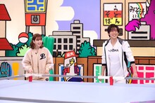 藤田ニコルと目黒蓮（Snow Man）。(c)カンテレ