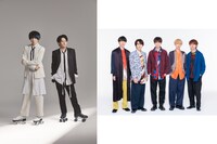 人気画像1位は「元・光GENJIメンバーユニットU&S、HiHi Jetsと『ガラスの十代』でコラボ」より、U&S（左）とHiHi Jets（右）。