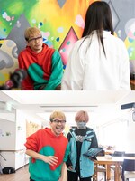 怒る渡辺淳之介（上段）、笑う渡辺淳之介（下段）。