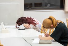 居眠りするトギー（3日目の夜）。