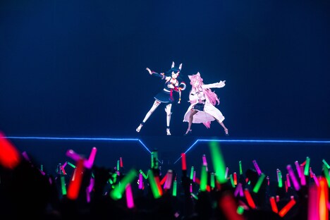 大神ミオ、博衣こよりのMCの様子。