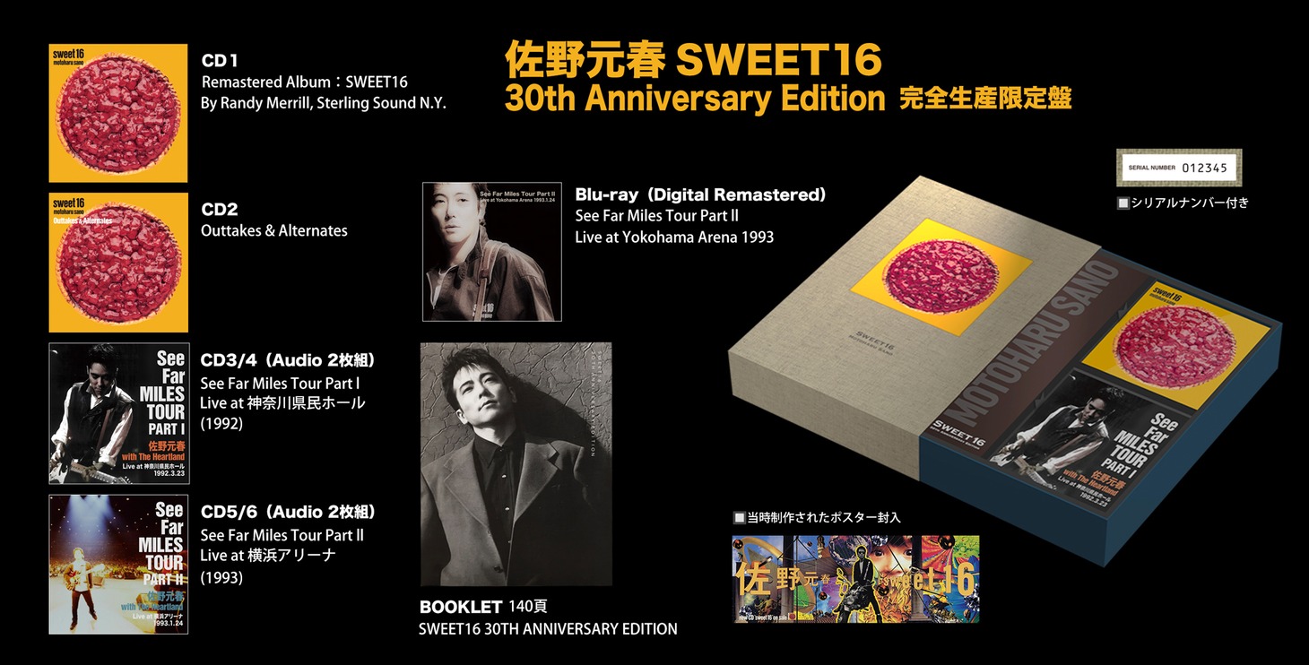 佐野元春「SWEET16 30th Anniversary Edition」パーツ