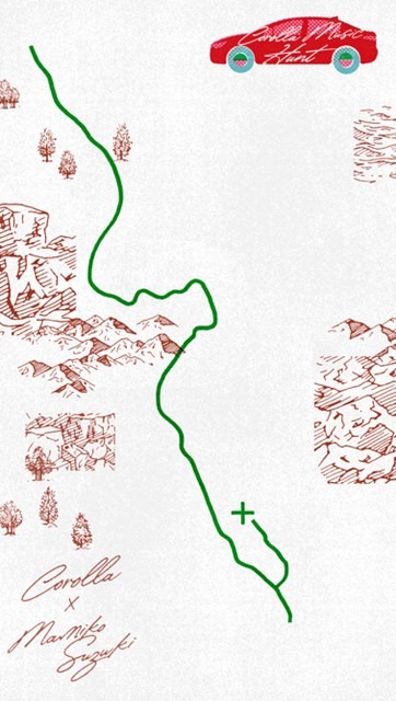 「#COROLLA MUSIC HUNT by COROLL A 100ways」地図