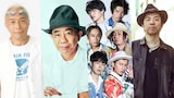 左から所ジョージ、木梨憲武、DA PUMP、宅見将典。