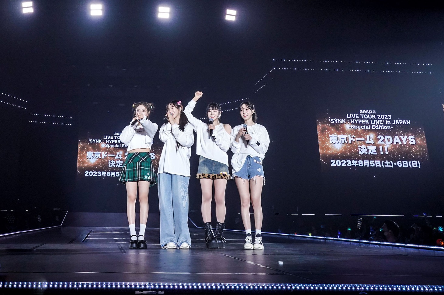 「aespa LIVE TOUR 2023 ’SYNK : HYPER LINE’ in JAPAN」東京公演の様子。
