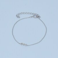 Over Excellentコラボレーション ジュエリーライン スリードットダイヤブレスレット（シルバー）