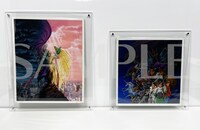 展示される、「真・女神転生」に関するイラストの生原画