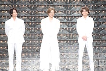 左から北山宏光（Kis-My-Ft2）、堂本光一（KinKi Kids）、佐藤勝利（Sexy Zone）。