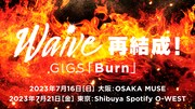 Waive「GIGS『Burn』」告知画像