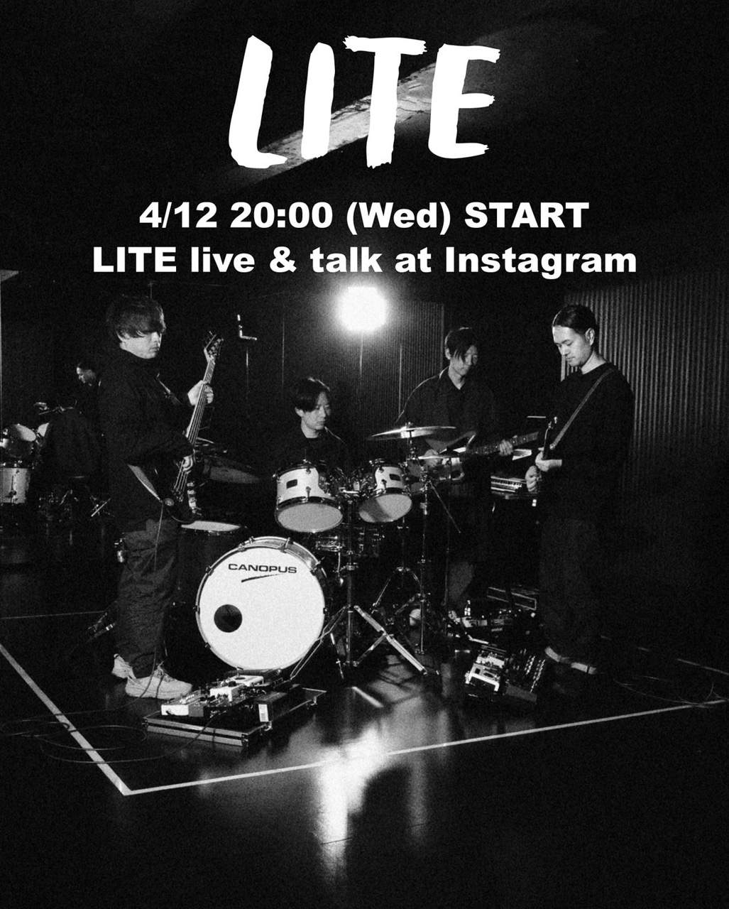 LITEのインスタライブの告知ビジュアル。