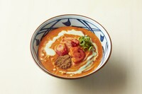 「豆乳仕立ての冷やしトマたまカレーうどん」