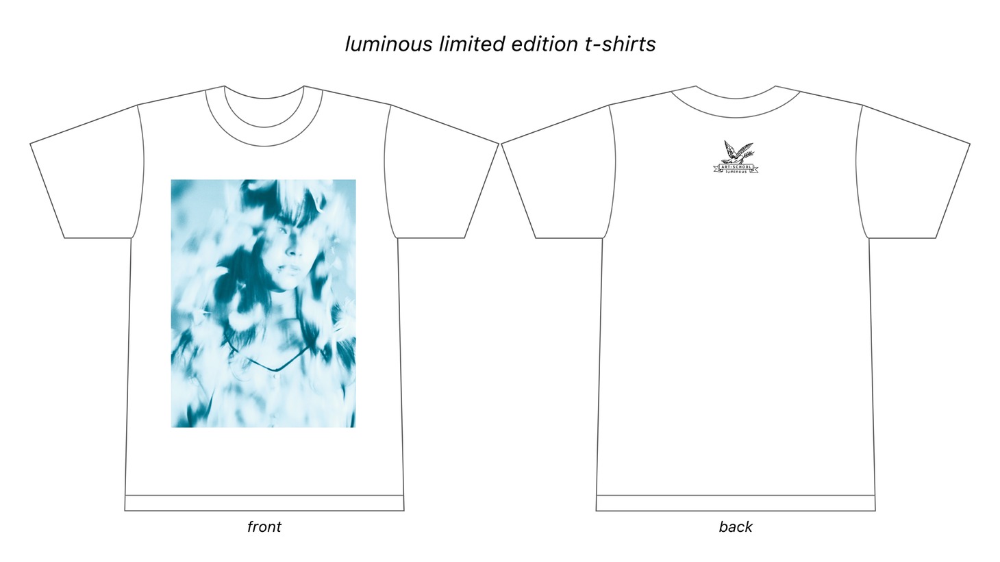 ART-SCHOOL「luminous」初回限定盤に付属するTシャツのイメージ画像。