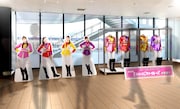 京都競馬場の展示の様子。