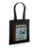 幾何学模様「幾何学模様 ポスター展」トートバッグ（Black）