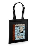 幾何学模様「幾何学模様 ポスター展」トートバッグ(Black)