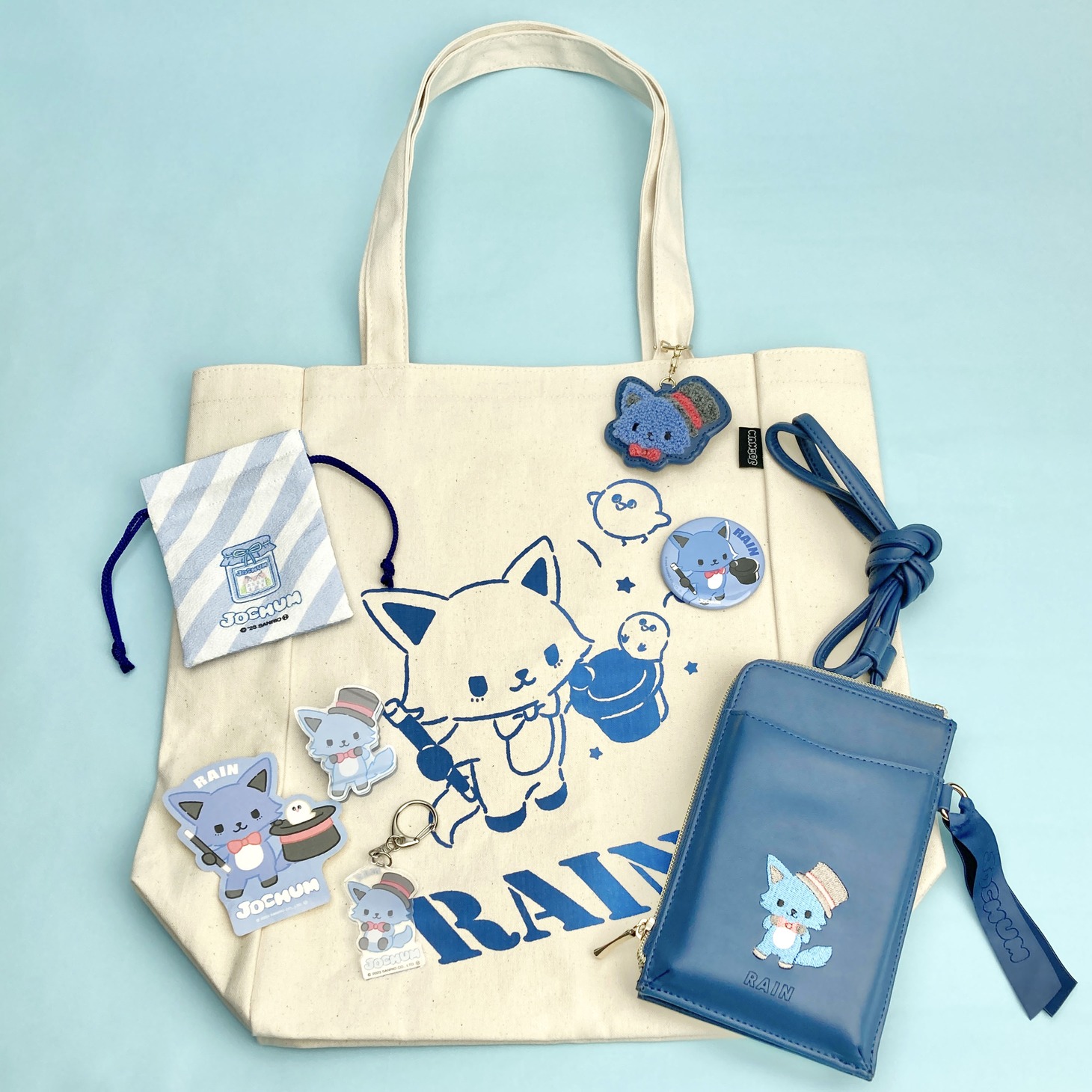 レイン（川尻蓮考案）のグッズ。 (c)’23 SANRIO　著作（株）サンリオ
