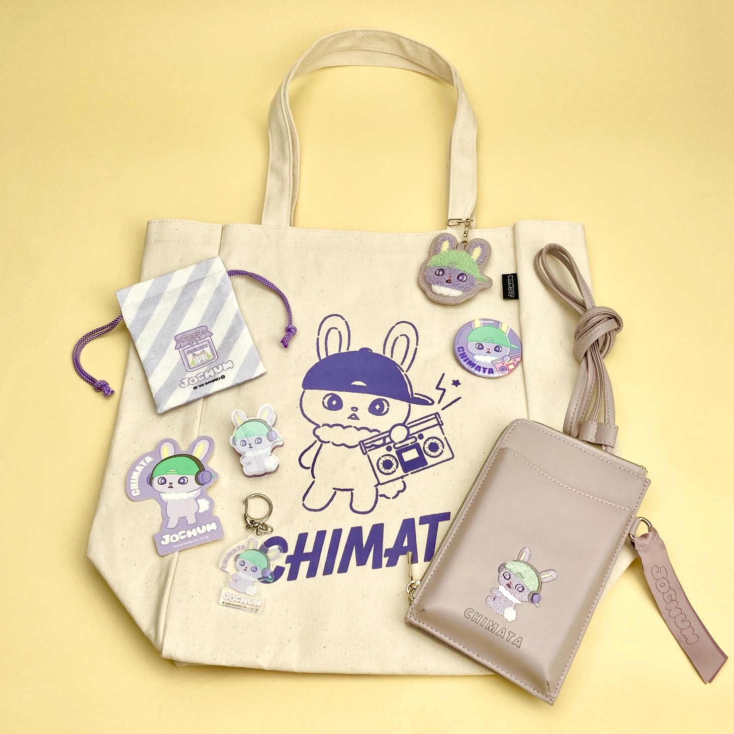 ちまた（木全翔也考案）のグッズ。 (c)’23 SANRIO　著作（株）サンリオ